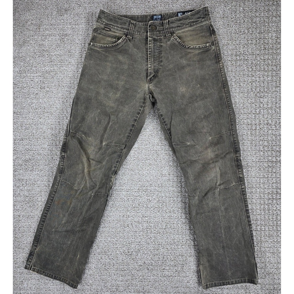 Kuhl Rydr Mens 30x30 Gray Brown Work Hiking Pants Vintage Patina Dye Thick